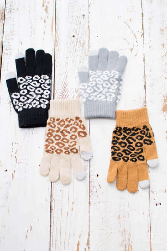 Chic Leopard Stretch Touch Screen Gloves, Gloves, $ 16.95, A Moment Of Now™