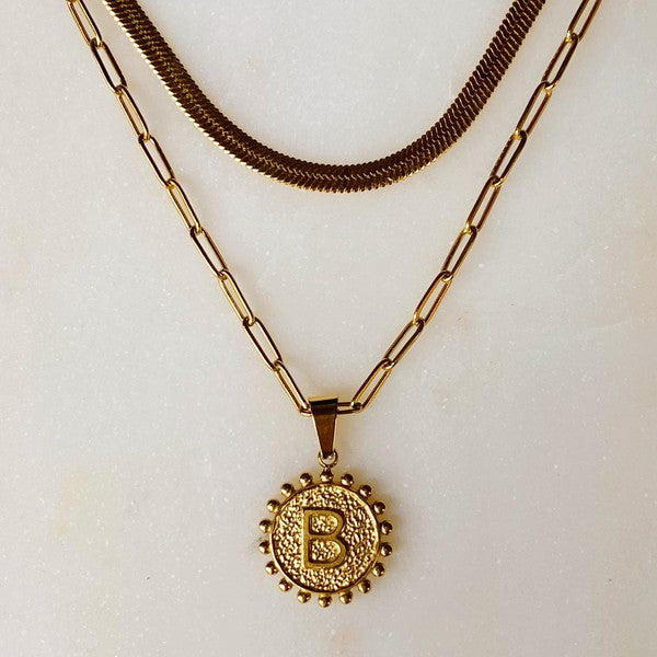 Shop Double Chain Initial Necklace, Necklaces, USA Boutique