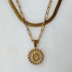 Shop Double Chain Initial Necklace, Necklaces, USA Boutique