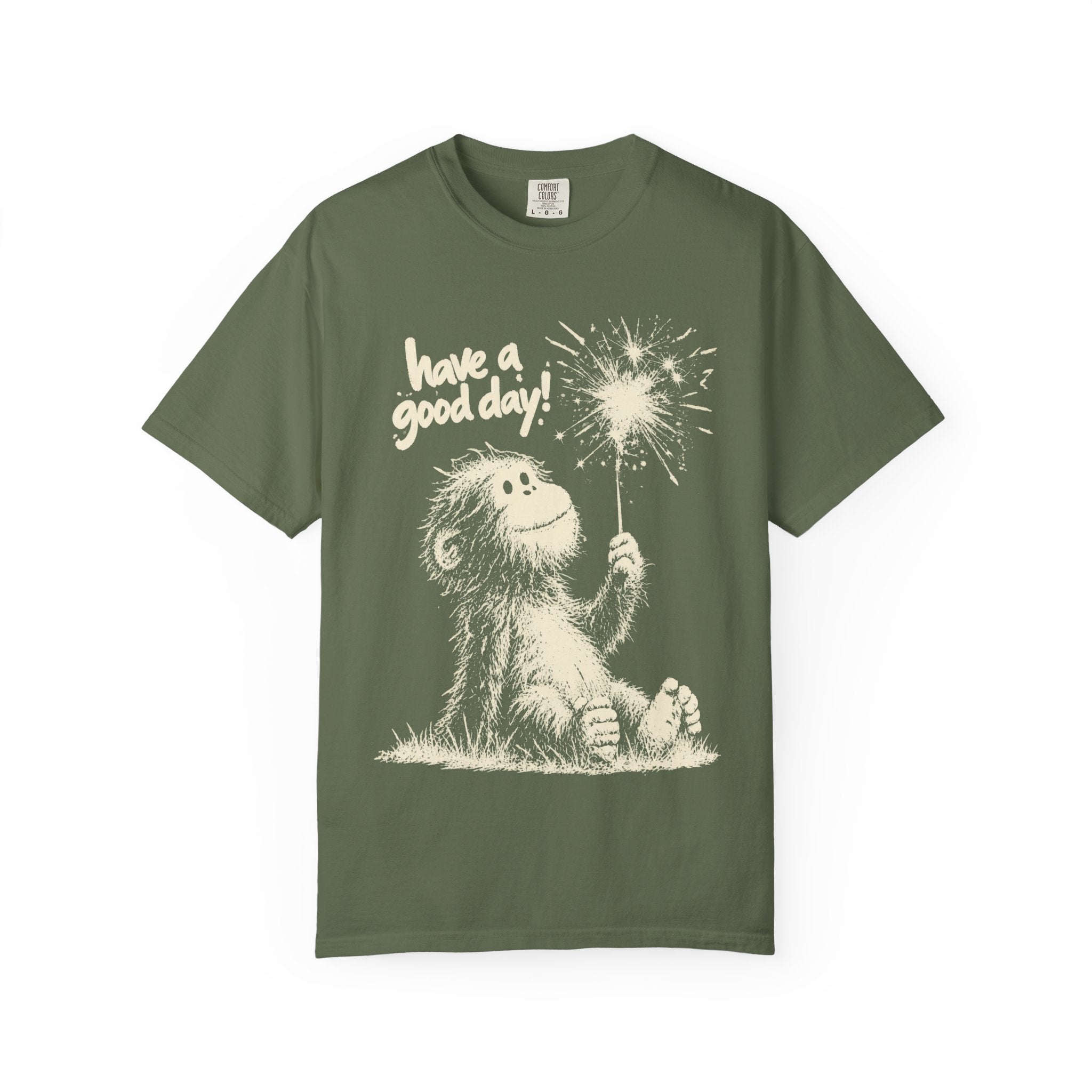 Baby Bigfoot Wishes You a Good Day T-shirt product image