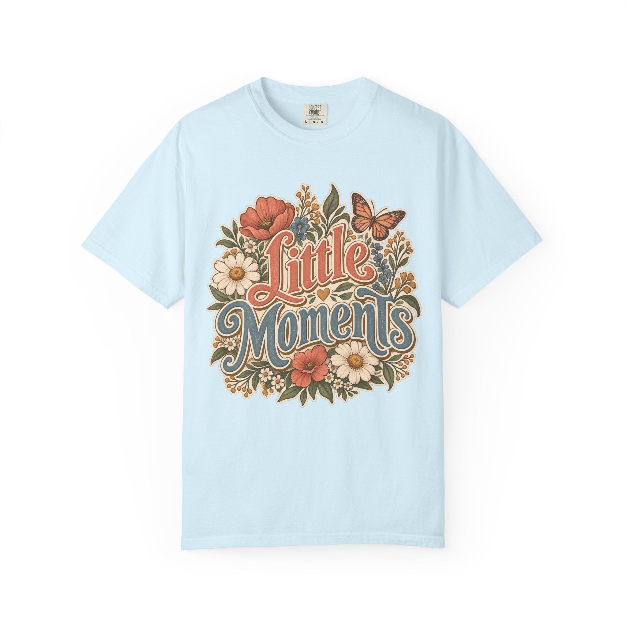 Little Moments T-Shirt — Vintage Floral Butterfly Comfort Colors® Tee
