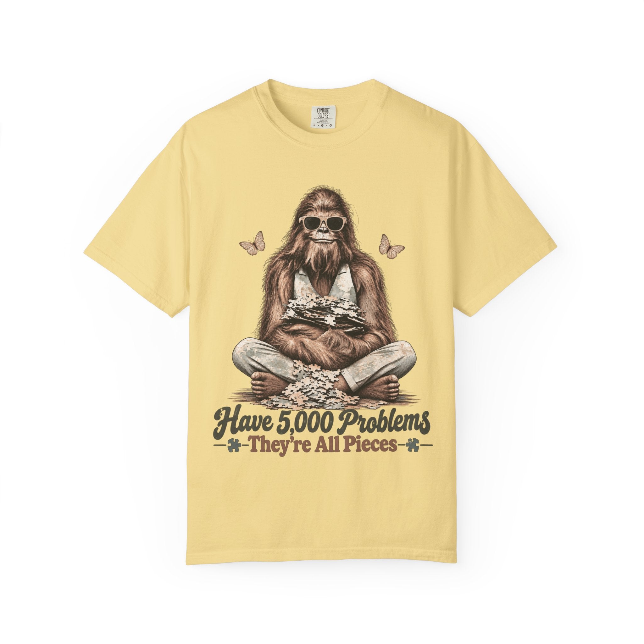 Bigfoot Puzzle Lover T-Shirt – Have 5,000 Problems, They're All Pieces