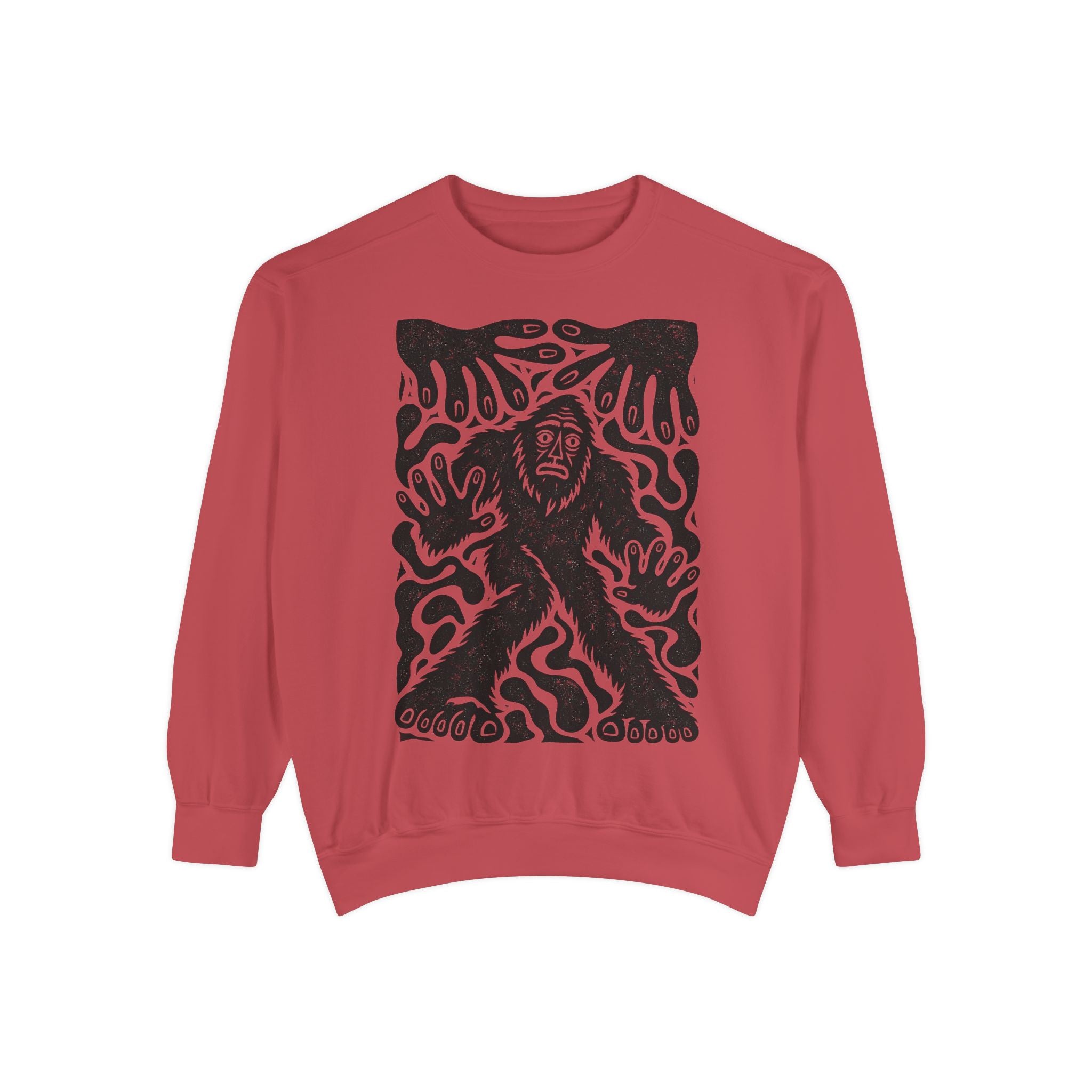 Surreal Haunted Bigfoot Graphic Sweatshirt