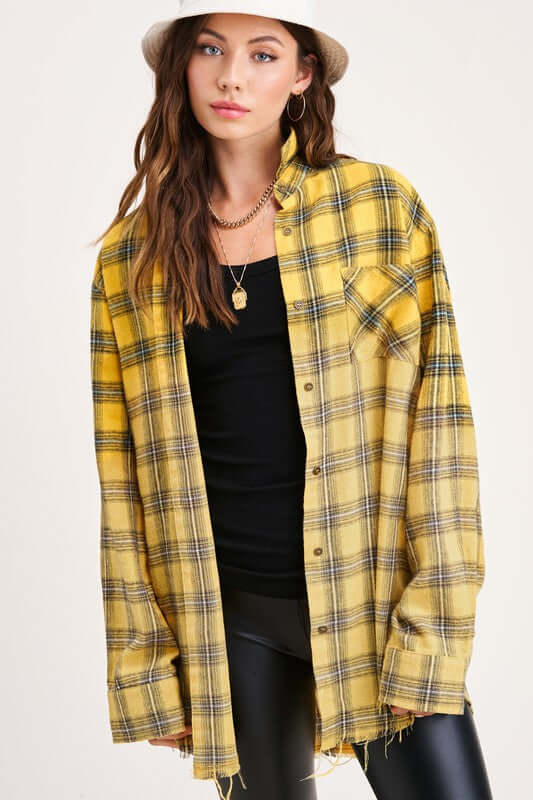 Kayla Vintage Plaid Checker Shirt