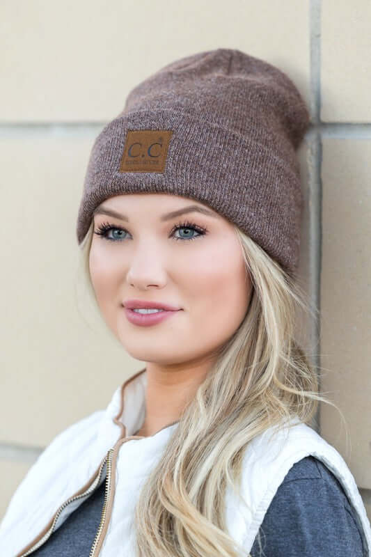 CC Heathered Boyfriend Beanie Hat | Cozy & Trendy, Beanies, $ 50.95, A Moment Of Now™