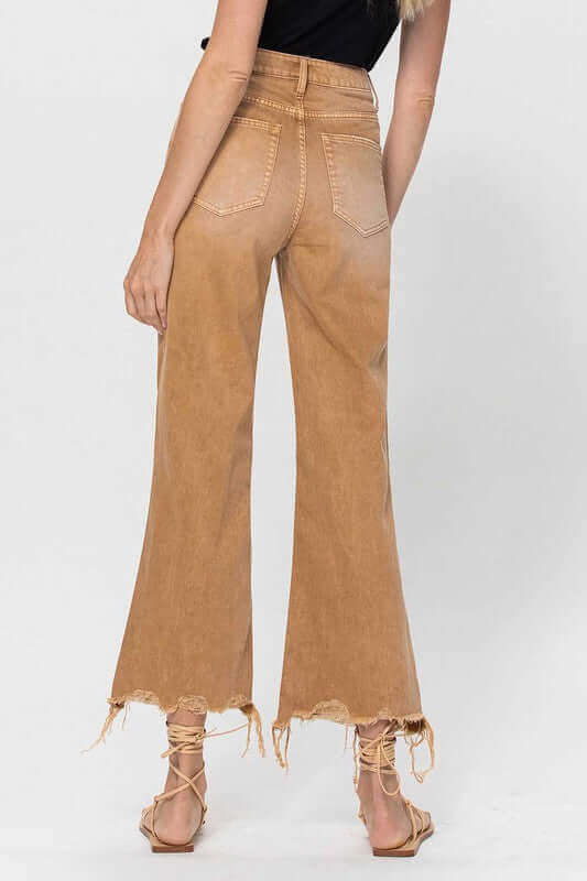 Kiss of California Brown 90's Vintage Crop Flare Jeans, VERVET by Flying Monkey, A Moment Of Now