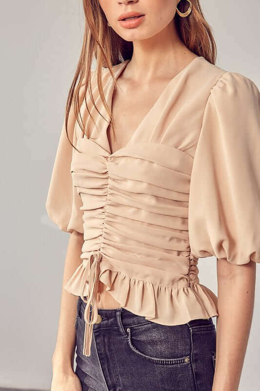 Puff Sleeve Cinched Top, Do + Be Collection, $ 62.95