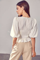 Puff Sleeve Cinched Top, Do + Be Collection, $ 62.95