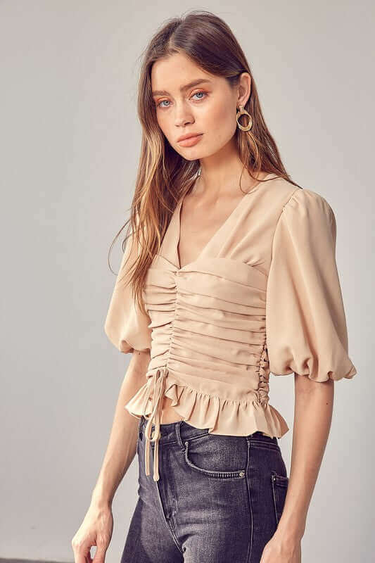 Puff Sleeve Cinched Top, Do + Be Collection, $ 62.95