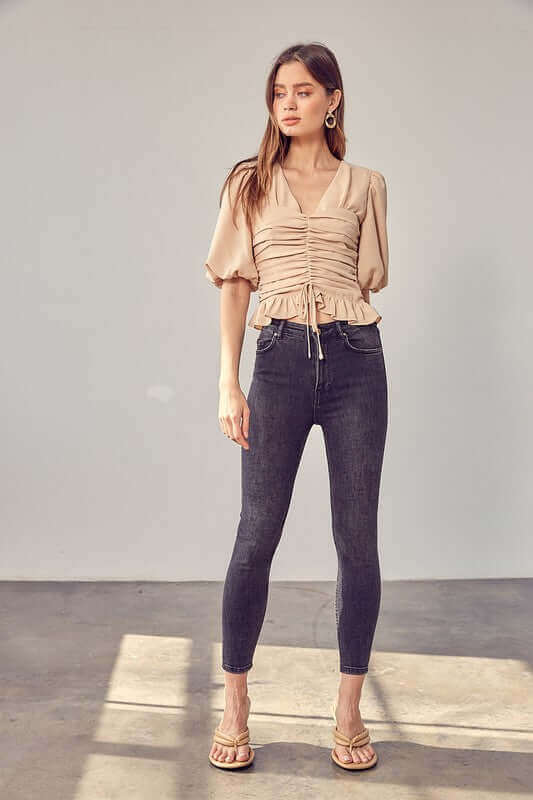 Puff Sleeve Cinched Top, Do + Be Collection, $ 62.95