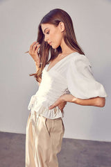 Puff Sleeve Cinched Top, Do + Be Collection, $ 62.95