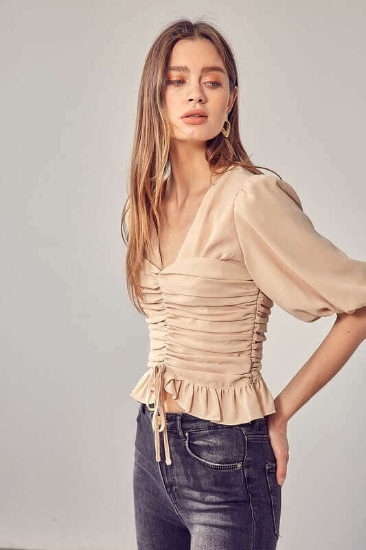 Puff Sleeve Cinched Top, Do + Be Collection, $ 62.95