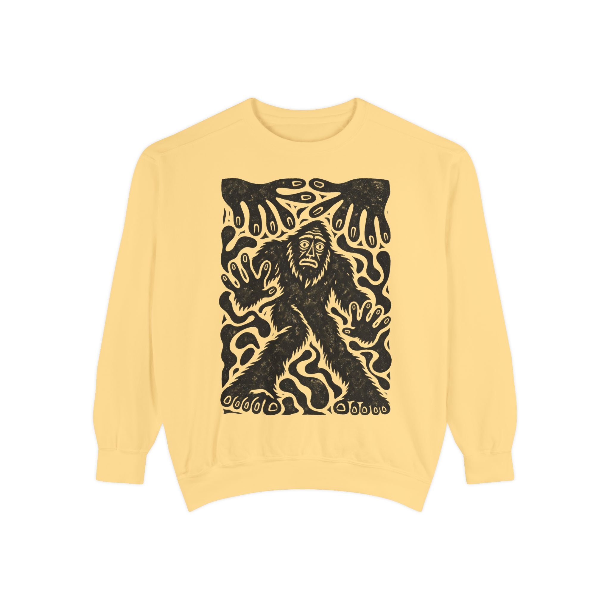 Surreal Haunted Bigfoot Graphic Sweatshirt