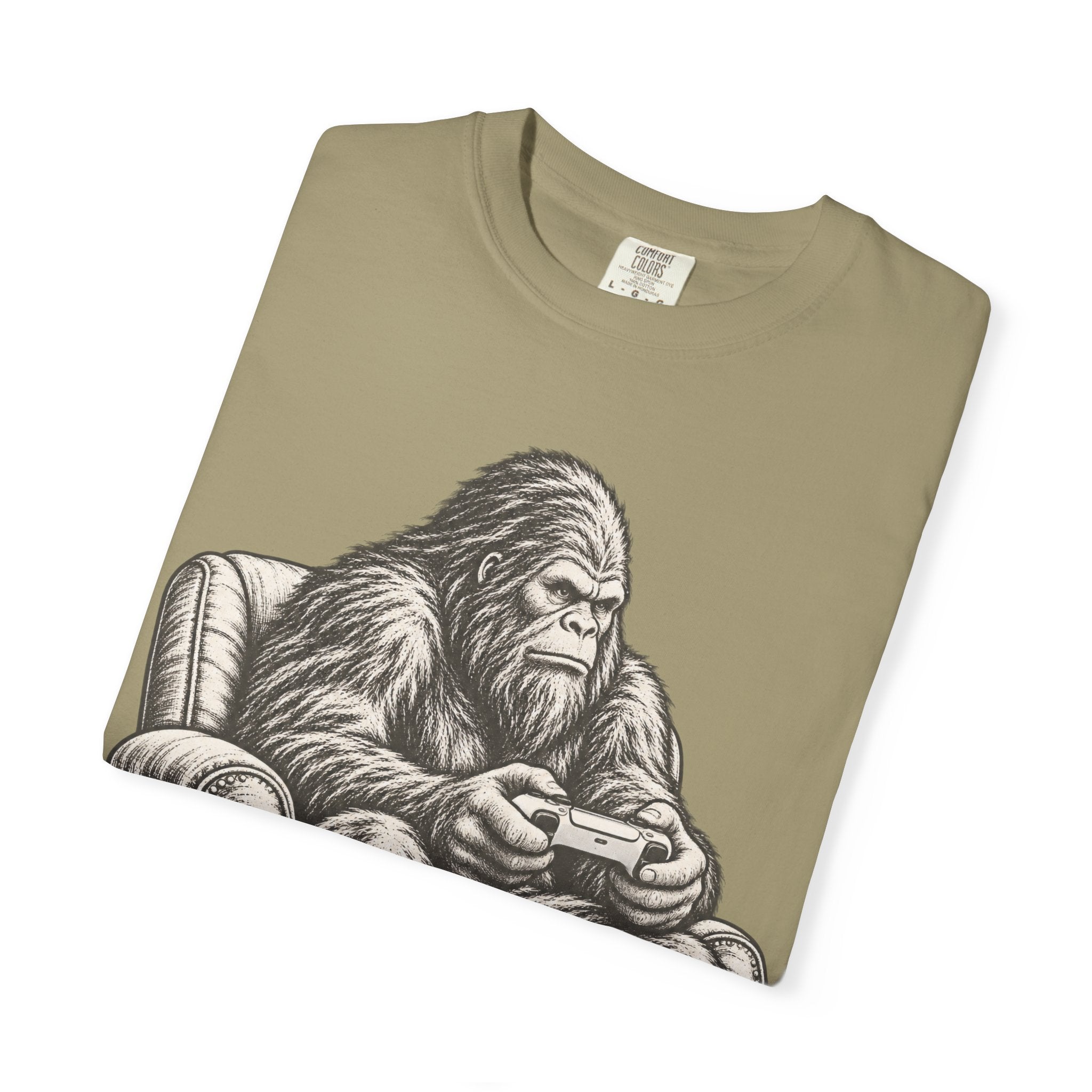 Bigfoot Gamer T-Shirt — Sasquatch gaming Comfort Colors® 1717 graphic tee, product image 20