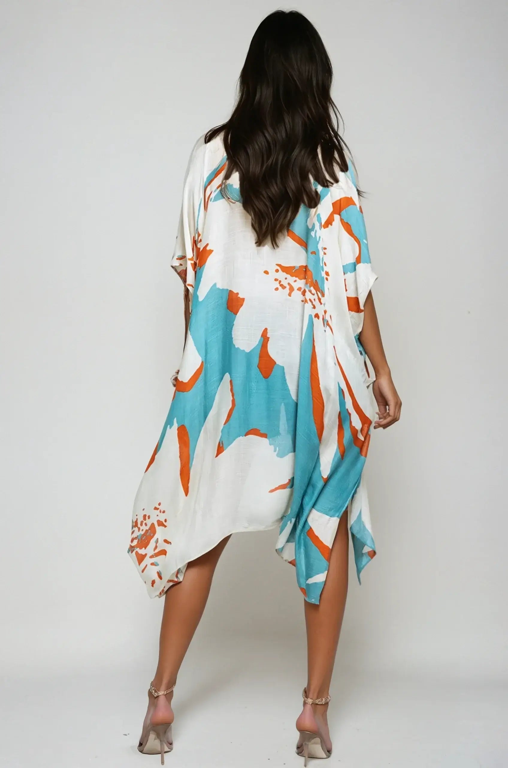 Ocean Bloom Kimono Wrap Aquamarine, Clothing, $ 36.00, A Moment Of Now™