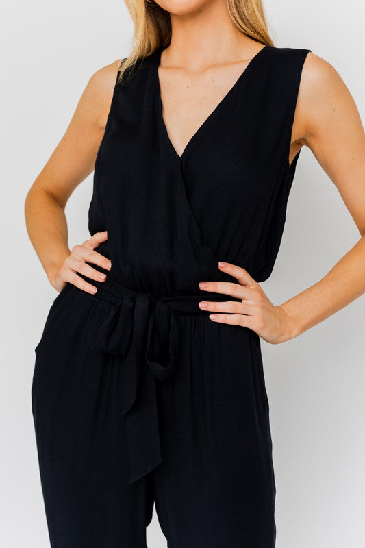 Shop Black V-neck Sleeves Surplus Jumpsuit | Women's Boutique Clothing, Jumpsuites, USA Boutique