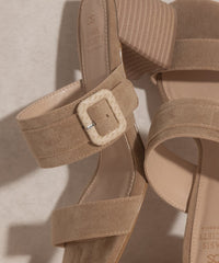 OASIS SOCIETY Nicole -Buckle Block Heels Sandals