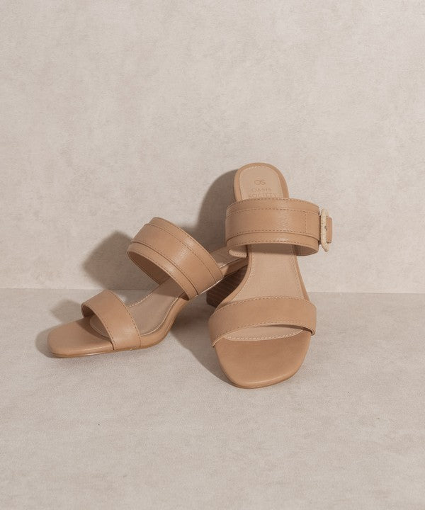 OASIS SOCIETY Nicole -Buckle Block Heels Sandals
