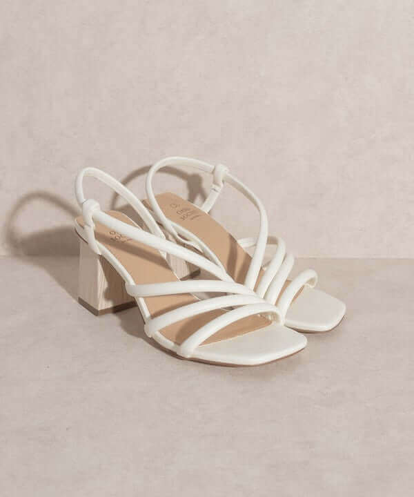 OASIS SOCIETY Ashley - Nude White Wooden Heels Sandals, Oasis Society, $ 49.95