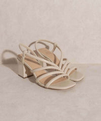 OASIS SOCIETY Ashley - Nude White Wooden Heels Sandals, Oasis Society, $ 49.95