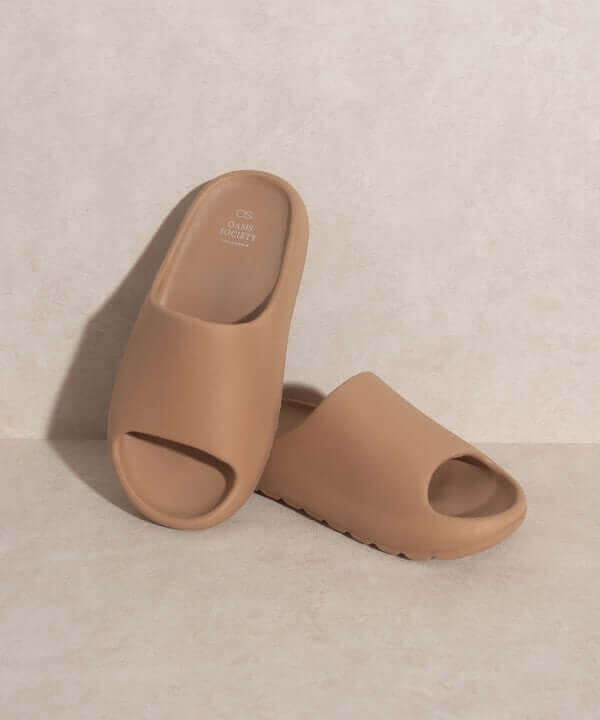 OASIS SOCIETY Wyatt - Nude Comfort Slides Pillow Slippers Sandals, Oasis Society, $ 51.95