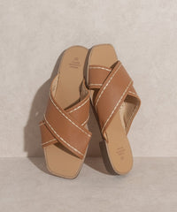 Shop OASIS SOCIETY Stella - Brown Criss Cross Sandals | USA Boutique Shoes, Sandals, USA Boutique
