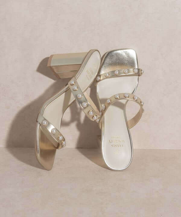 OASIS SOCIETY Victoria - Pearl Strap Heels Sandals, Oasis Society, $ 60.95