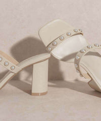 OASIS SOCIETY Victoria - Pearl Strap Heels Sandals, Oasis Society, $ 60.95