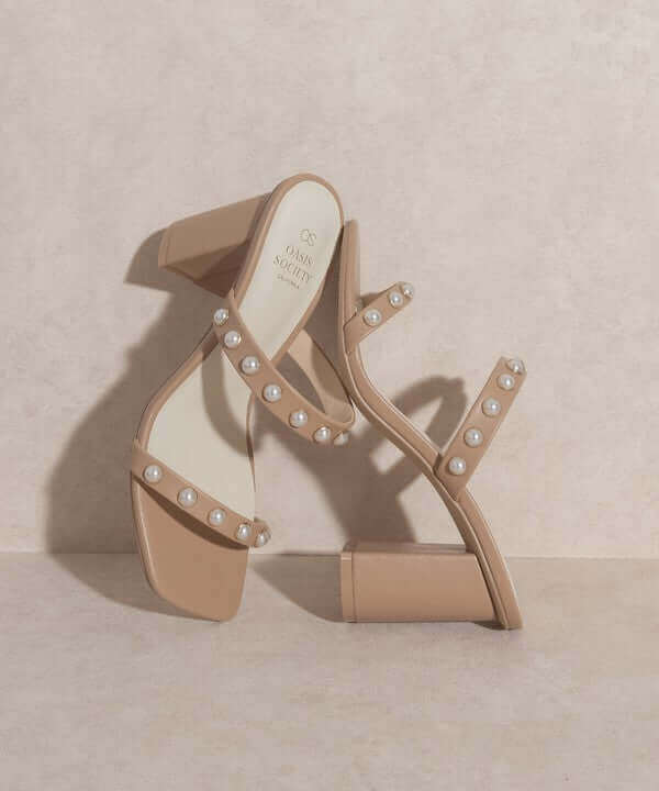 OASIS SOCIETY Victoria - Pearl Strap Heels Sandals, Oasis Society, $ 60.95