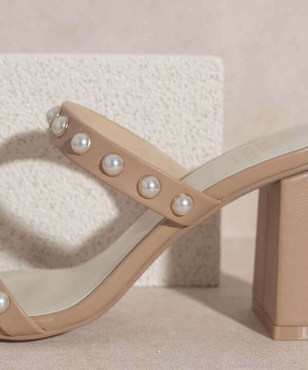 OASIS SOCIETY Victoria - Pearl Strap Heels Sandals, Oasis Society, $ 60.95