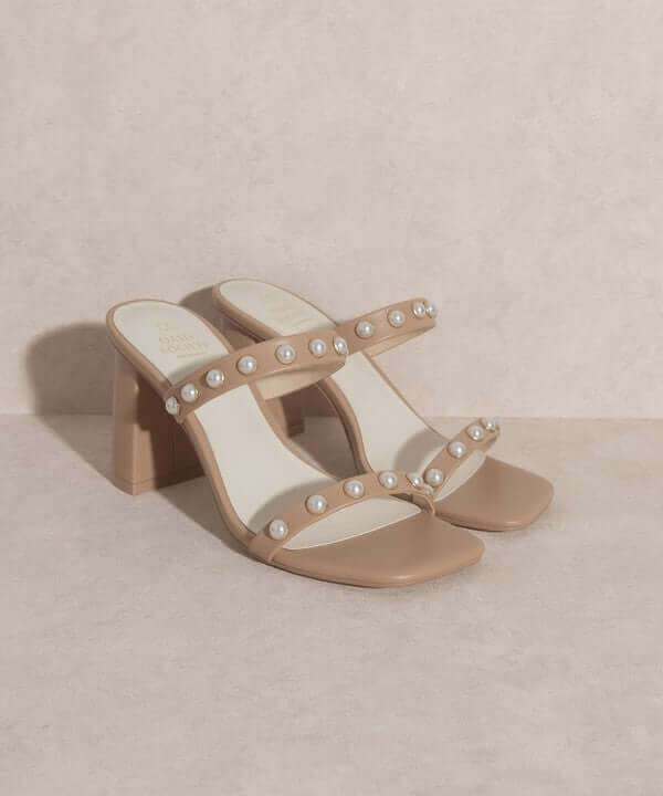 OASIS SOCIETY Victoria - Pearl Strap Heels Sandals, Oasis Society, $ 60.95