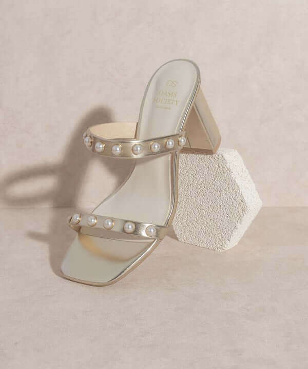 OASIS SOCIETY Victoria - Pearl Strap Heels Sandals, Oasis Society, $ 60.95