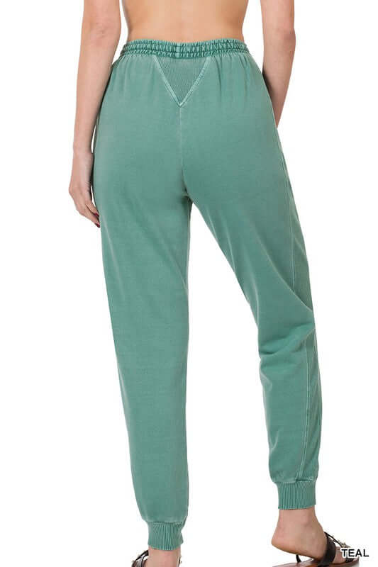 Women's Pigment Dye Drawstring Waist Jogger Pants | USA Boutique, ZENANA, $ 45.00