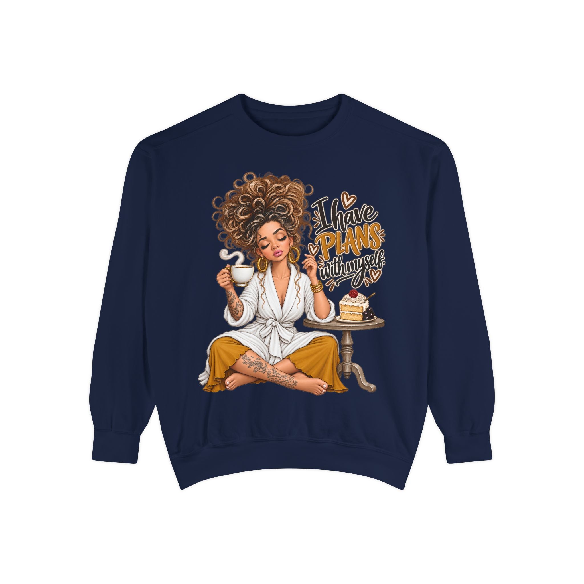 I Have Plans With Myself Sweatshirt — Cozy Self-Care Relaxation Crewneck - sweatshirt product image 15