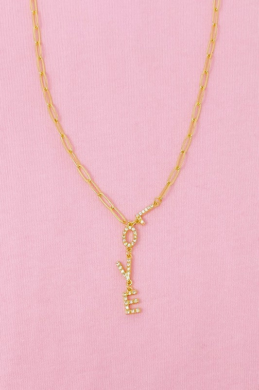 Shop LOVE Pendant Necklace | Shop Women's Fashion Jewelry, Necklaces, USA Boutique