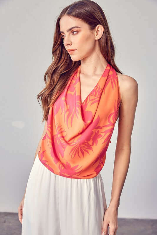 Organe Purple Cowl Neck Halter Top, Do + Be Collection, $ 35.95