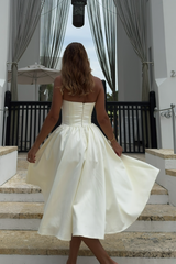 Eliana Satin Midi Dress