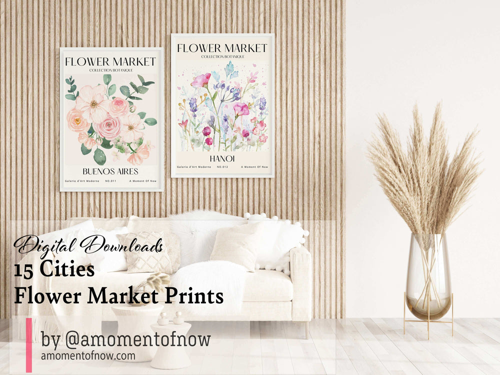 Instant Download: Flower Market Print Set of 15, Flower Market Poster, Maximalist Decor, Botanical Wall Art, Posters, Prints, & Visual Artwork, $ 10.00, A Moment Of Now™