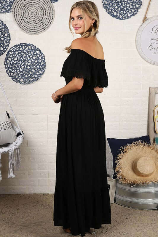 Off the Shoulder Flowy Maxi Dress, Ninexis, $ 55.00