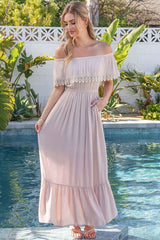 Off the Shoulder Flowy Maxi Dress, Ninexis, $ 55.00