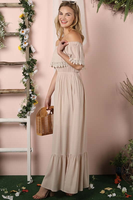 Off the Shoulder Flowy Maxi Dress, Ninexis, $ 55.00