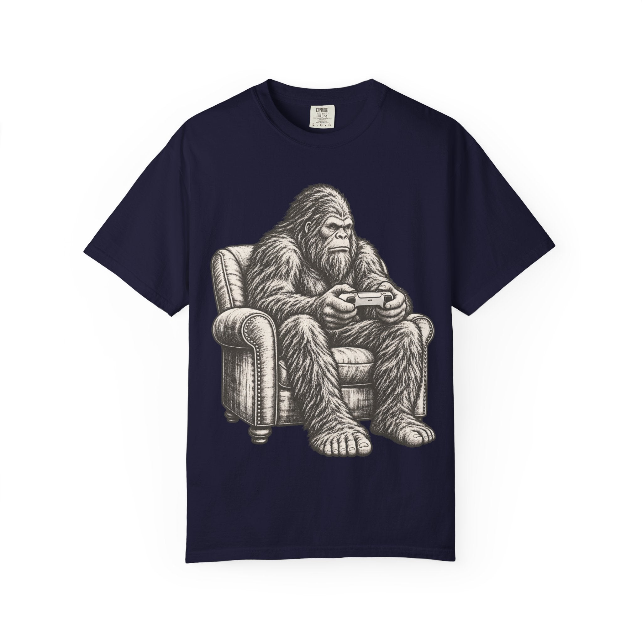 Bigfoot Gamer T-Shirt — Sasquatch gaming Comfort Colors® 1717 graphic tee, product image 14