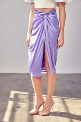 Solid Side Gathered Slit Midi Skirt, Do + Be Collection, $ 64.95