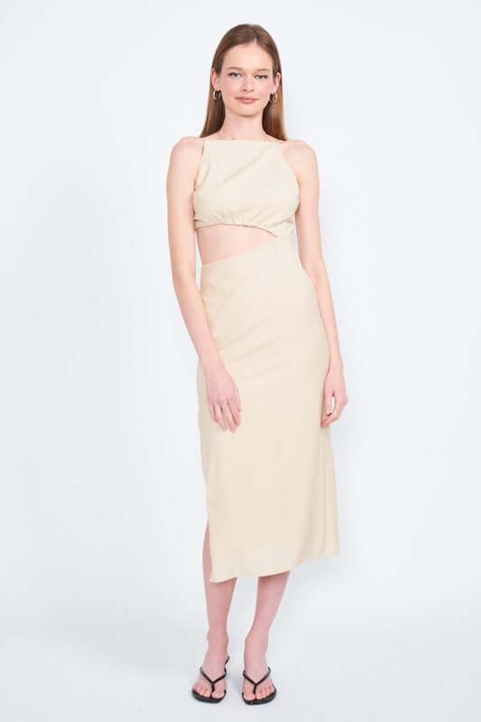 Waist Cutout Spaghetti Strap Midi Dress, Emory Park, $ 87.95