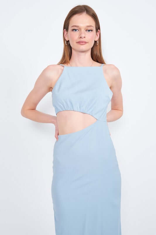 Waist Cutout Spaghetti Strap Midi Dress, Emory Park, $ 87.95