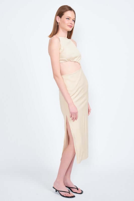 Waist Cutout Spaghetti Strap Midi Dress, Emory Park, $ 87.95