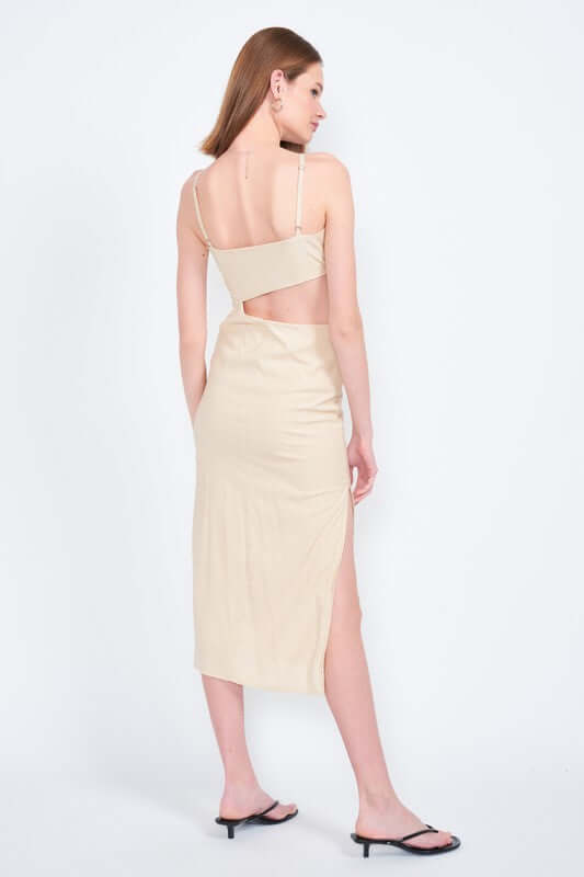 Waist Cutout Spaghetti Strap Midi Dress, Emory Park, $ 87.95