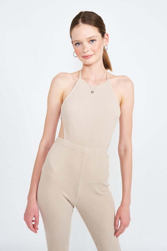 Halter Neck Jumpsuit with Open Back, Jumpsuits & Rompers, $ 92.95, A Moment Of Now™