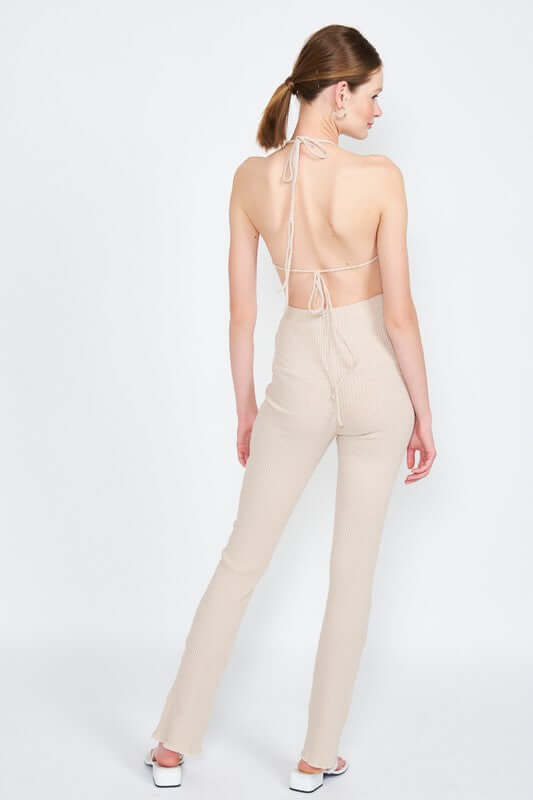 Halter Neck Jumpsuit with Open Back, Jumpsuits & Rompers, $ 92.95, A Moment Of Now™