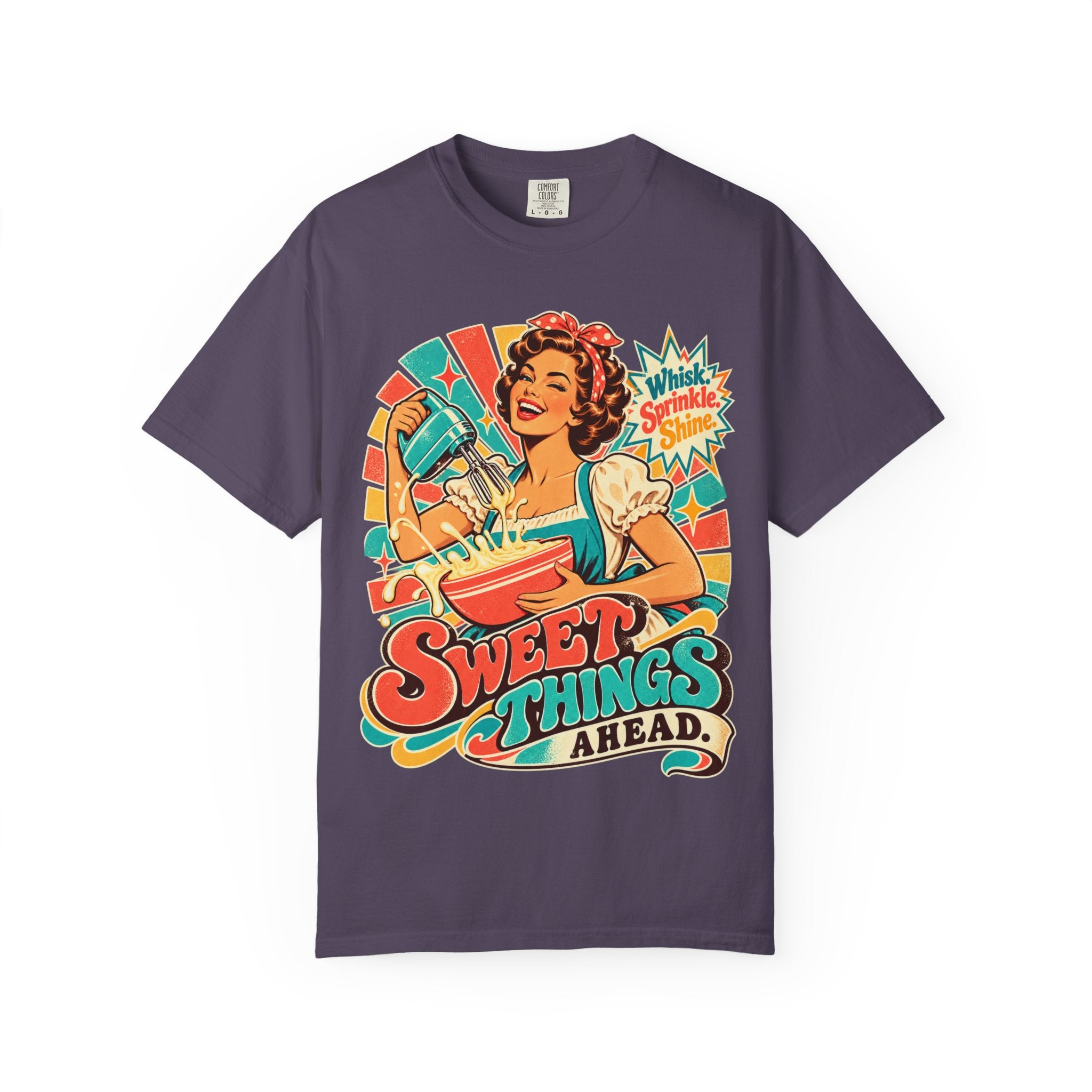 Sweet Things Ahead Retro Baking T-Shirt | Vintage Baker Graphic Tee